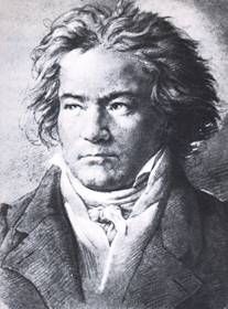 Another popular image of Beethoven