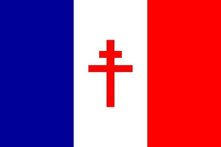 he flag of Free France, which contains the Cross of Lorraine