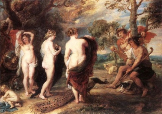The Judgement of Paris, Peter Paul Rubens, ca 1636